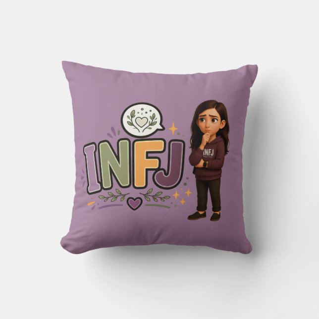 Coussin INFJ — A Guardiã das Ideias (Recto)