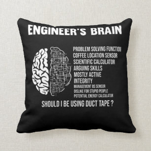 Coussin Ingénierie drôle Humour Ingénieur Cerveau Plais