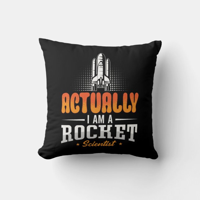 Coussin Ingénieur Aérospatial En Fait Je Suis Une Rocket S (Recto)