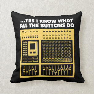 Coussin Ingénieur du son audio - Tourne-disque du DJ de