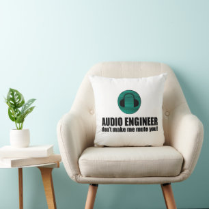 Coussin Ingénieur du son drôle disant Ingénierie audio