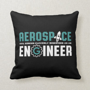 Coussin Ingénieur Geek amusant Génie aérospatial Major