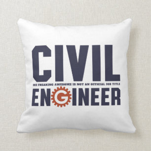 Coussin Ingénieur Geek amusant Humour génie civil