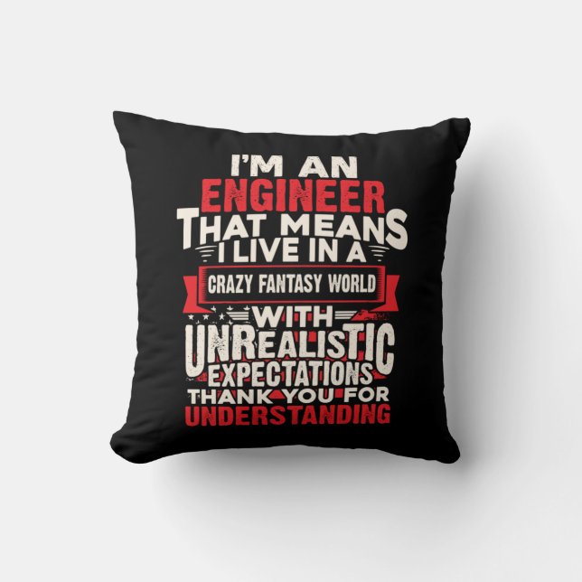 Coussin Ingénieur Je Suis Ingénieur (Recto)