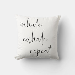 Coussin Inhale Exhale Méditation Calme Respirer Minimalist