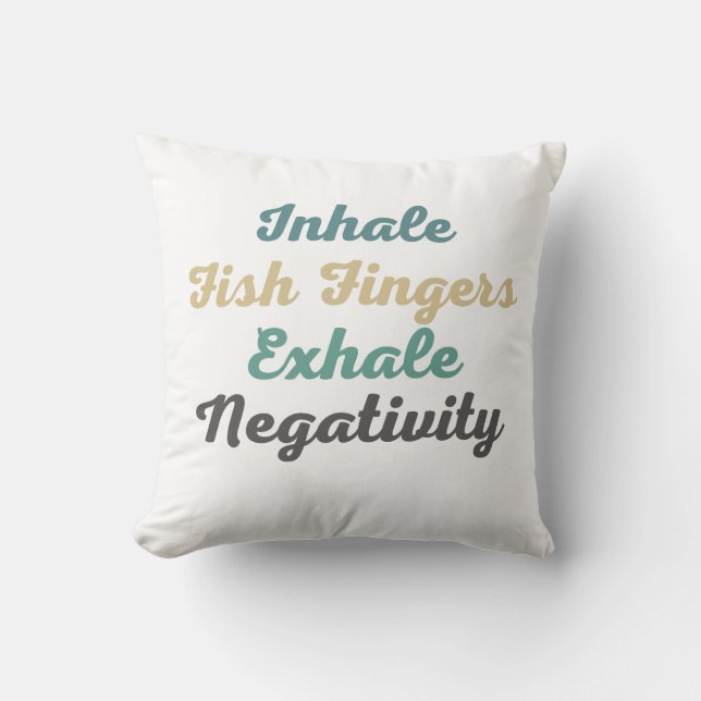 Coussin Inhale Poisson Doigts Exhale Négativité Jeter Orei (Recto)