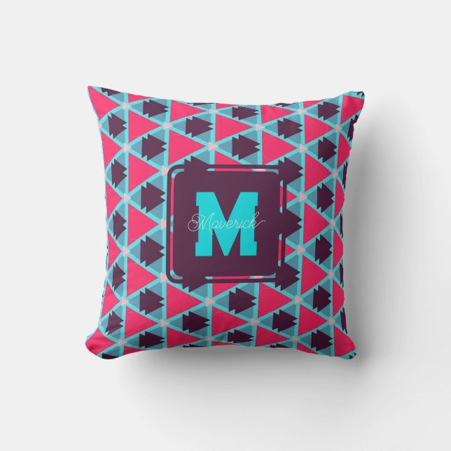Coussin initial classique mignon pour cadeau de re (Recto)