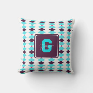 Coussin initial moderne pour décoration maison ten