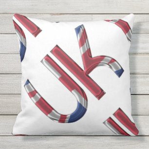 Coussin Initiales à la typographie britannique du drapeau