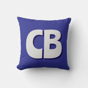 Coussin Initiales minimalistes Monogrammes professionnels 