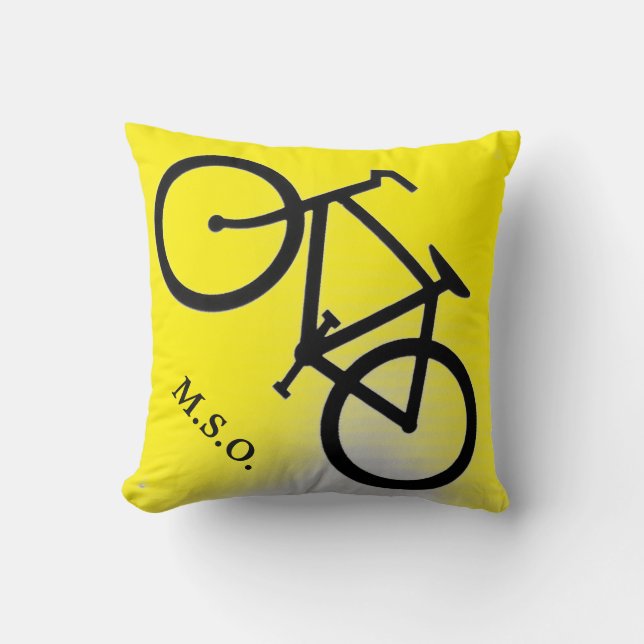 Coussin Initiales personnalisées Monogram sur le panneau V (Recto)