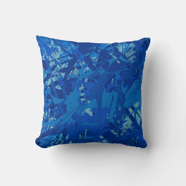 Coussin Ink hand made painting. Abstract wall art. Creativ (Recto)