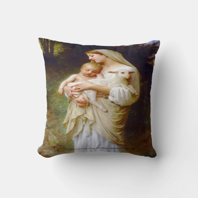 Coussin Innocence de Bouguereau (Recto)