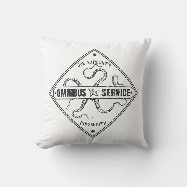 Coussin Innsmouth Bus Service Joe Sargent (Recto)