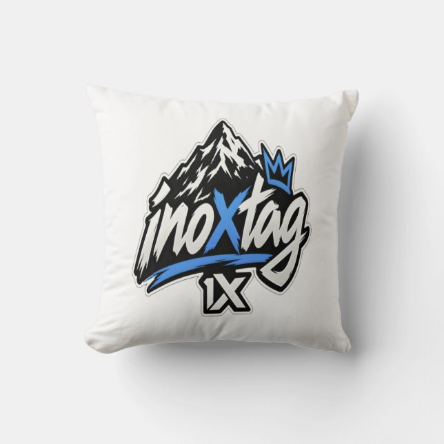 Coussin Inoxtag Mountain Adventure Autocollant – Design  (Recto)