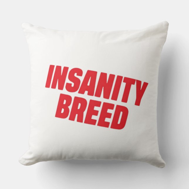 Coussin INSANITYBREED Signature Logo Decorative Throw Pill (Recto)