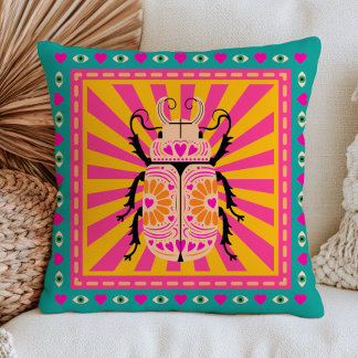 Coussin Insecte Coléoptère avec Motif de Cœur Rétro Maxima