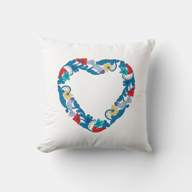 Coussin Inséparables originaux de mariage au coeur de (Recto)