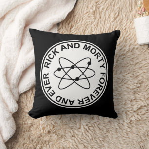 Coussin Insigne atomique Rick et Morty pour toujours et ja