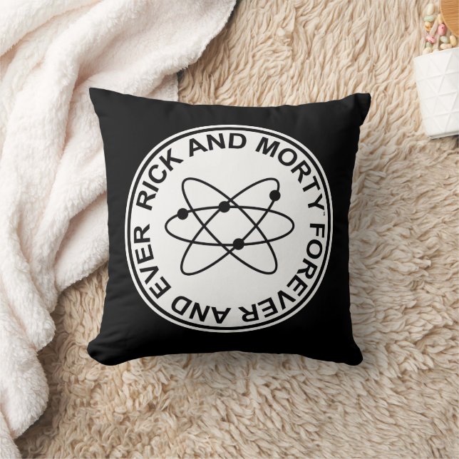 Coussin Insigne atomique Rick et Morty pour toujours et ja (Couverture)
