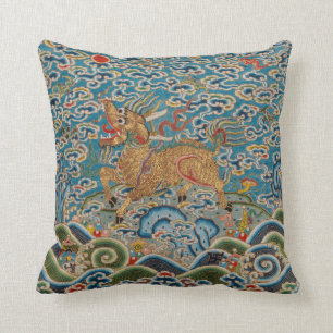 Coussin Insigne chinois de rang militaire avec l'animal