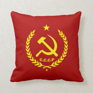 Coussin Insigne communiste de marteau et de faucille de