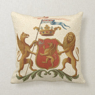 Coussin Insigne héraldique majestueux avec le griffon et