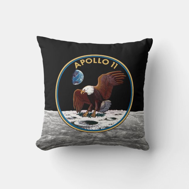 Coussin Insigne lunaire d'atterrissage Apollo 11 de la NAS (Recto)