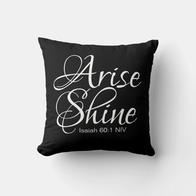 Coussin Inspirant Lever du Soleil Foi Noël (Recto)