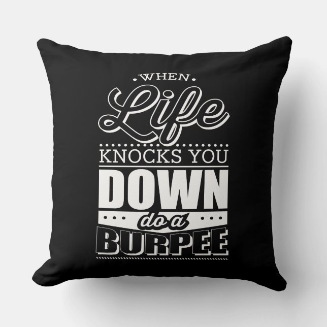 Coussin Inspiration de séance d'entraînement de gymnase de (Recto)