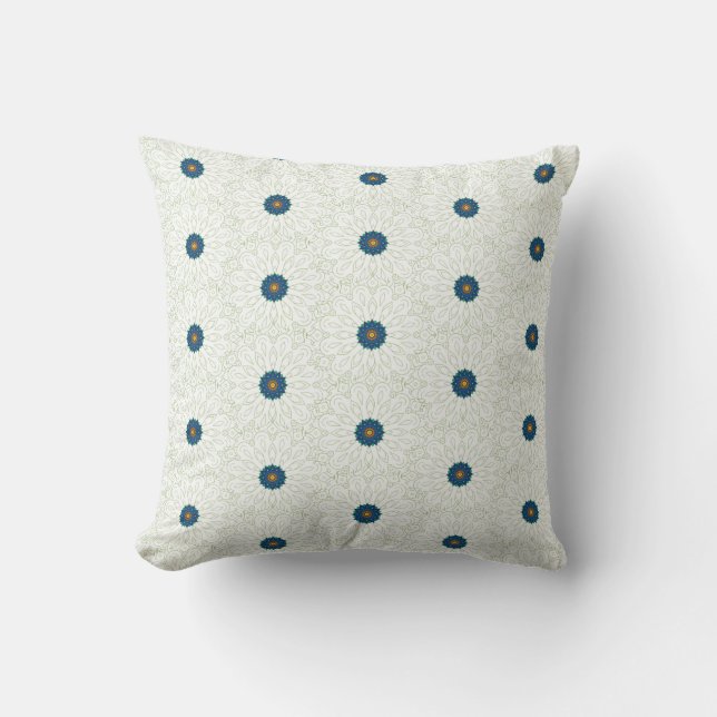 Coussin inspiration du paon (Recto)