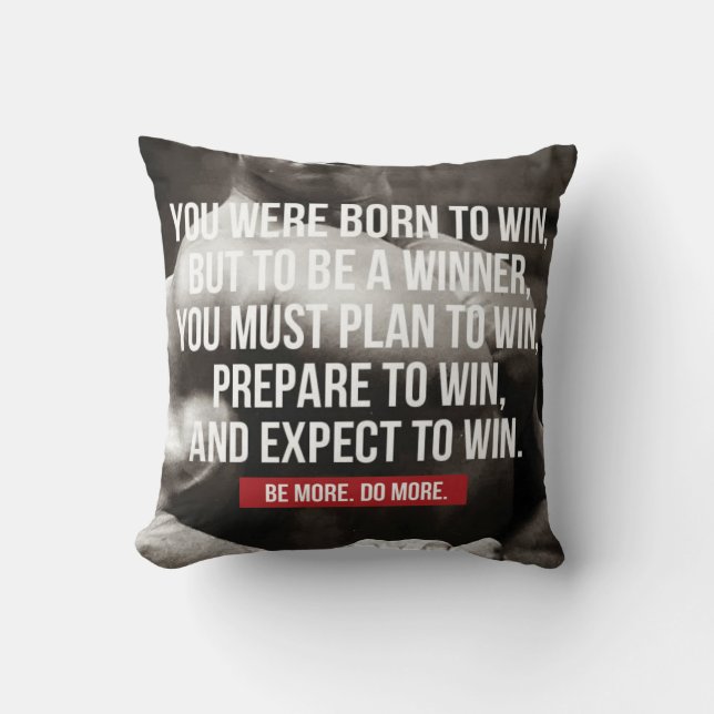 Coussin Inspiration - Né Pour Gagner - Exercice (Recto)