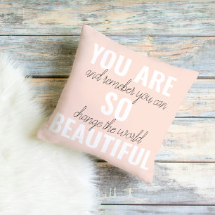 Coussin Inspiration Vous Êtes Si Belle Citation Positive