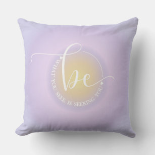 Coussin Inspirationnel Citation Lavender Be Search Graphic
