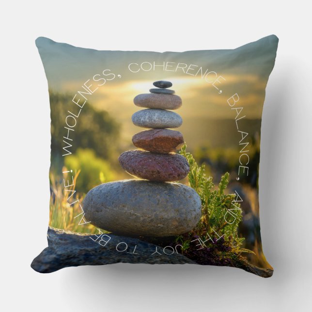 Coussin Inspirationnel, méditatif, enrichissant (Recto)