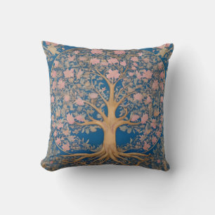 Coussin Inspiré de l'Arbre de Vie de William Morris