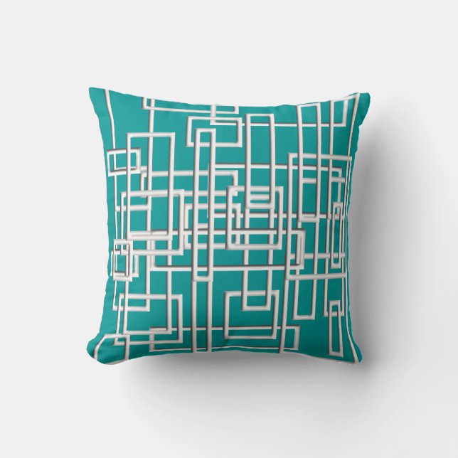 Coussin inspiré moderne #70 de la moitié du siècle (Recto)