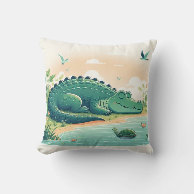 Coussin inspiré par l'alligator (Recto)
