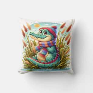 Coussin inspiré par l'alligator