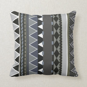 Coussin inspiré par tribal gris