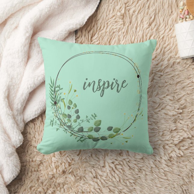 Coussin Inspirer Avec Cadre Botanique Floral (Couverture)