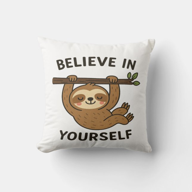 Coussin Inspirer Citation "Croyez en vous" Imprimer (Recto)