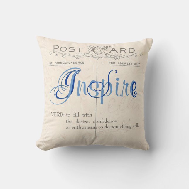 Coussin Inspirer l'oreiller à lancer (Recto)