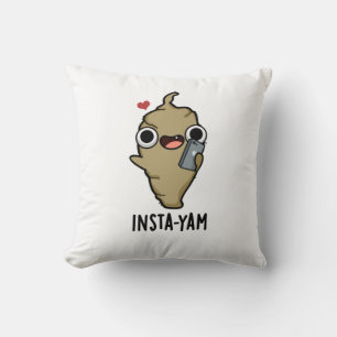 Coussin Insta-yam Funny Social Media Veggie Pun