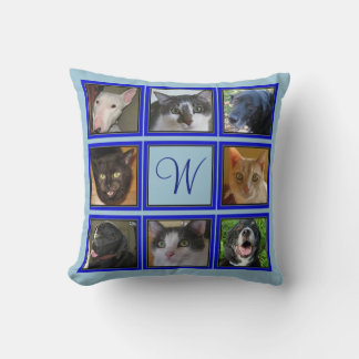 Coussin Instagram Monogrammé 8 Photo-Cadre-Bleu