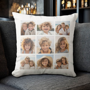 Coussin Instagram Photo Collage 9 photos Arrière - plan bl