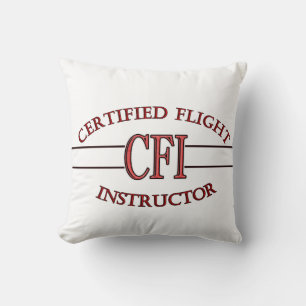 COUSSIN INSTRUCTEUR DE VOL CERTIFIÉ ROUGE DE LOGO CFI