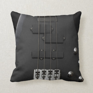 Coussin Instrument de basse guitare noir