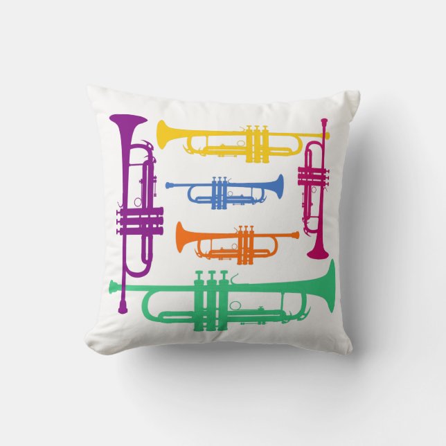 Coussin Instrument de musique en laiton de trompette multi (Recto)