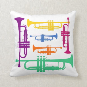 Coussin Instrument de musique en laiton de trompette multi